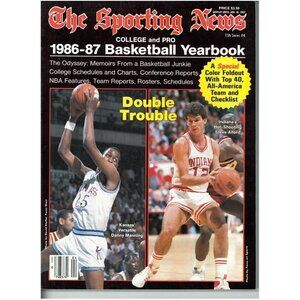1986-87 The Sporting News College/Pro Basketball Yearbook Danny Manning Cover